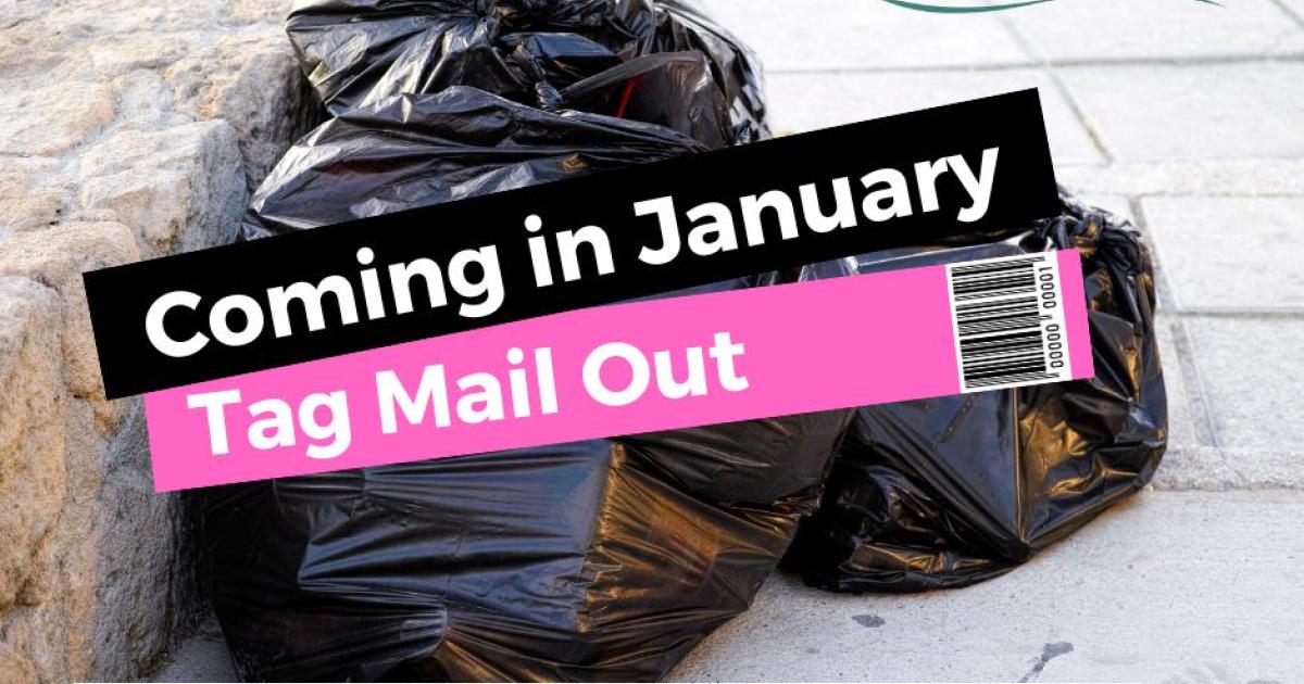 Garbage bag shop tags